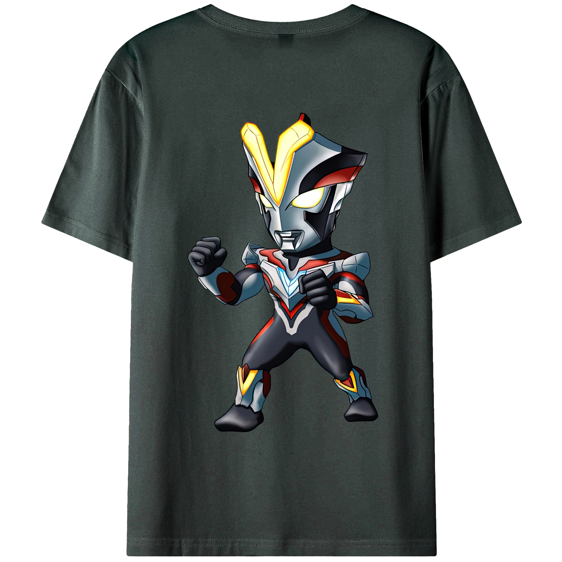 （画像用） ウルトラマン Ultraman 綿100％ メンズ半袖Tシャツ（バックプリント） 通気性